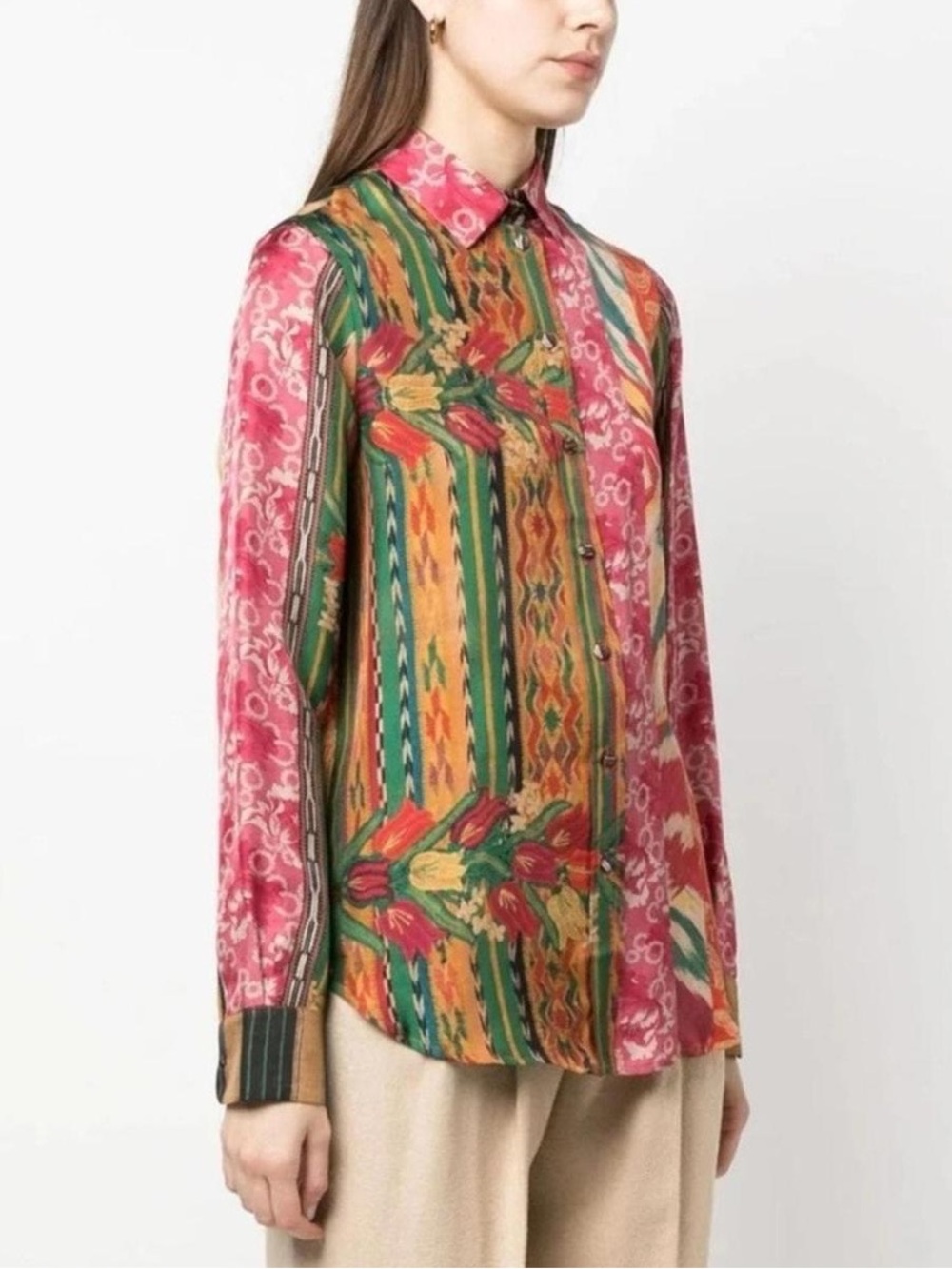 Pierre- Louis Mascia Colorful Patterned Button-Up Shirt